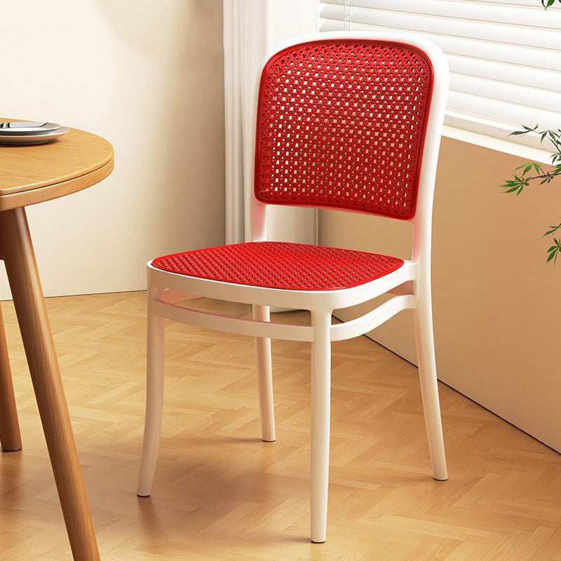Scandinavian Woven Tritan Stackable Dining Chair