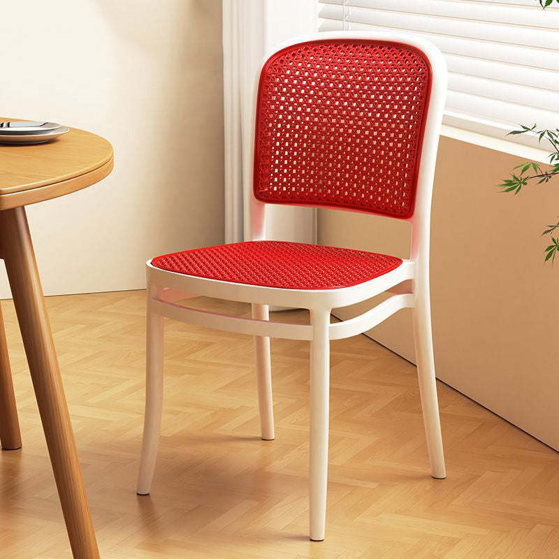 Scandinavian Woven Tritan Stackable Dining Chair