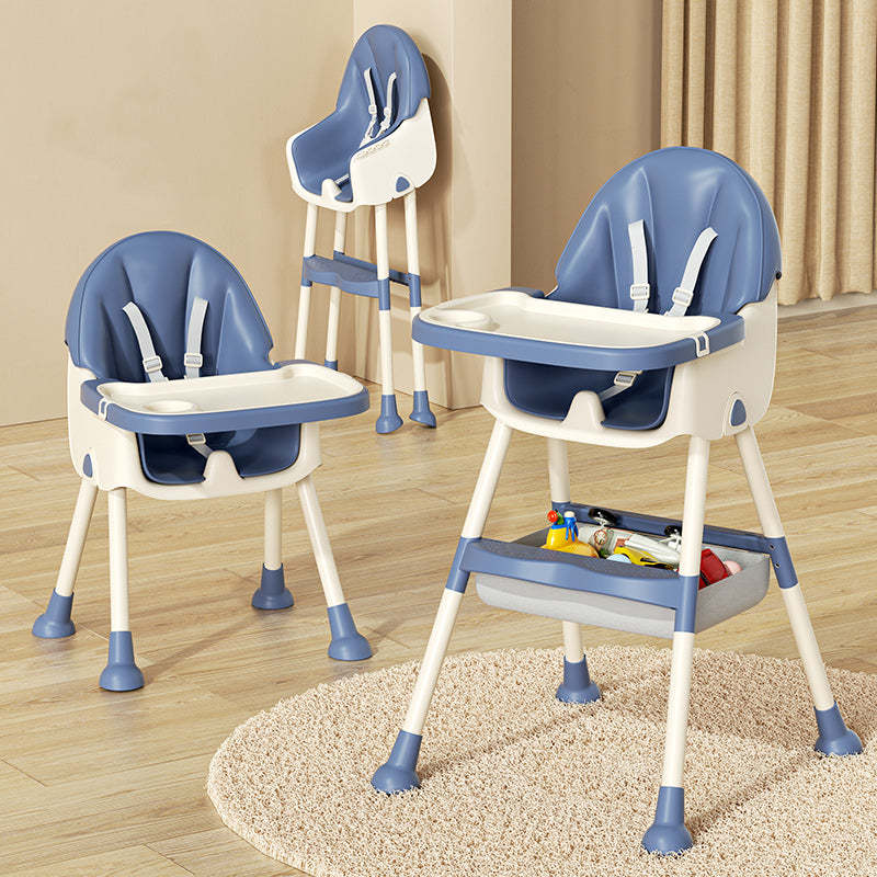 Modern Kids Leather Steel Foldable Dining Chair Adjustable