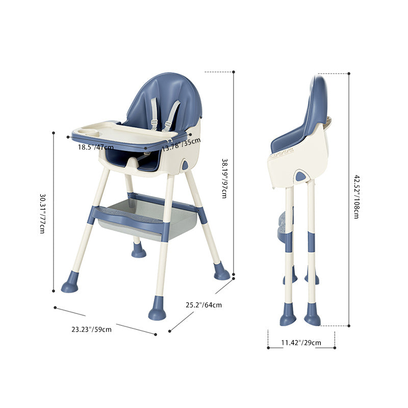 Modern Kids Leather Steel Foldable Dining Chair Adjustable — Not Foldable With Storage Bag / Light Green