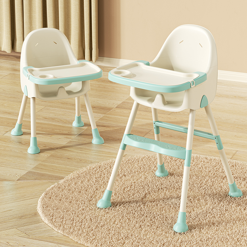 Modern Kids Leather Steel Foldable Dining Chair Adjustable