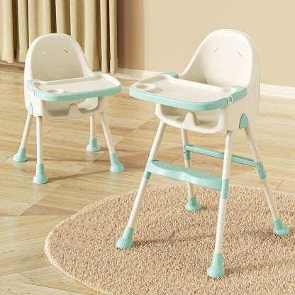 Modern Kids Leather Steel Foldable Dining Chair Adjustable