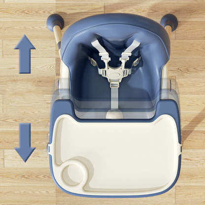 Modern Kids Leather Steel Foldable Dining Chair Adjustable