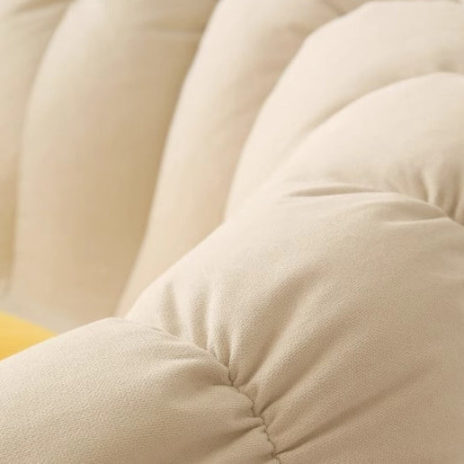 Nordic Snowflake Fleece Flower Sofa Footrest — With 2 Footrests / Gray
