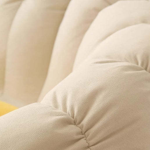 Nordic Snowflake Fleece Flower Sofa Footrest — With 2 Footrests / Gray