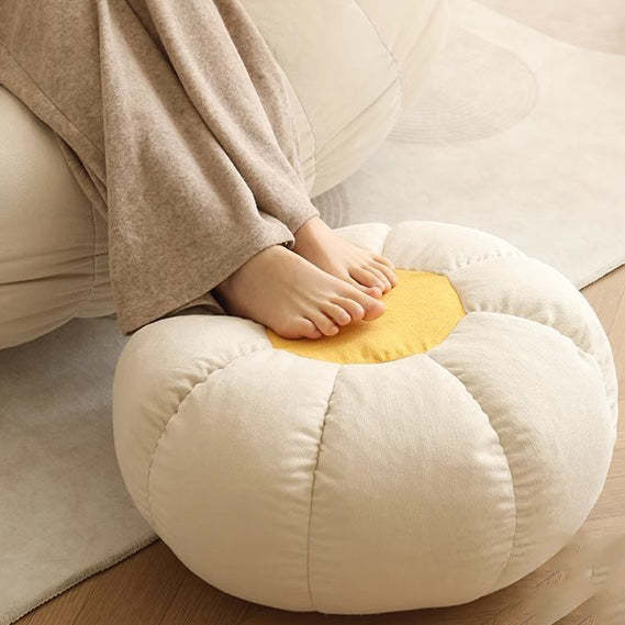 Nordic Snowflake Fleece Flower Sofa Footrest