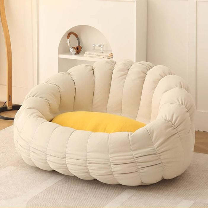 Nordic Snowflake Fleece Flower Sofa Footrest
