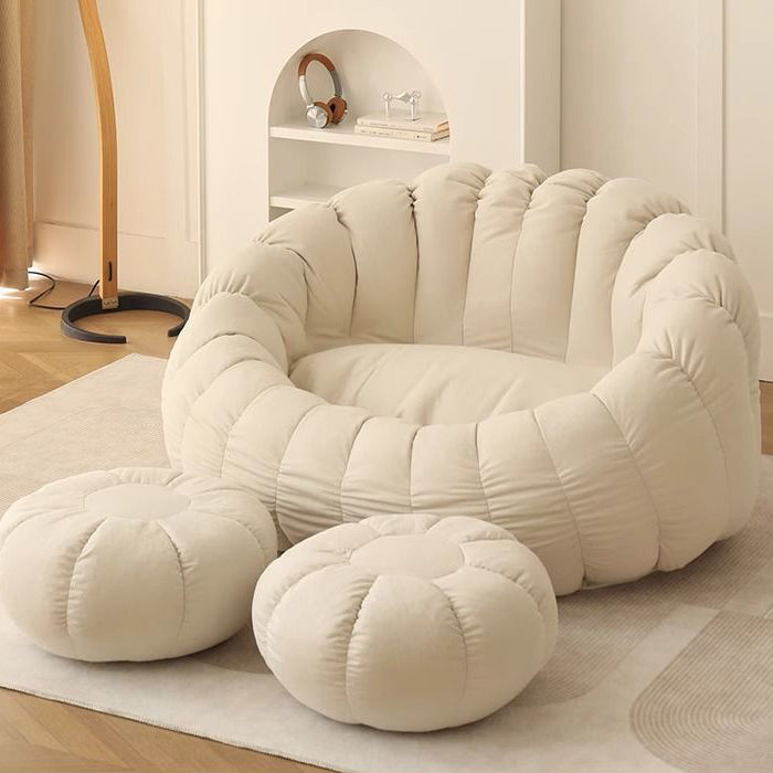 Nordic Snowflake Fleece Flower Sofa Footrest
