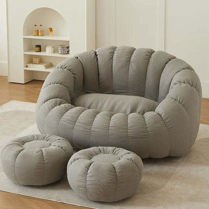 Nordic Snowflake Fleece Flower Sofa Footrest