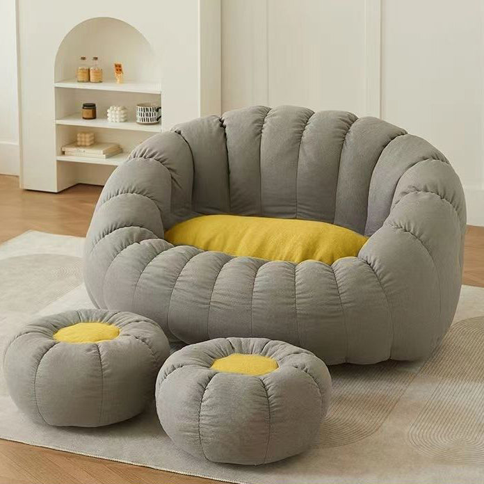 Nordic Snowflake Fleece Flower Sofa Footrest