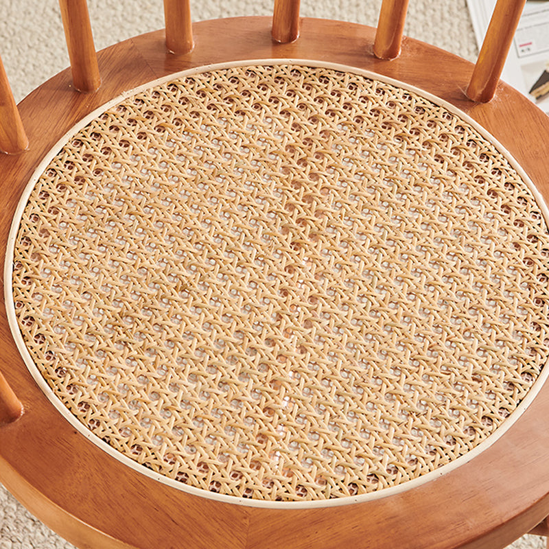 Nordic Woven Rattan Rubberwood Dining Chair