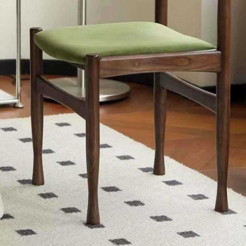 French Rubberwood Velvet Cow Horn Dining Chair