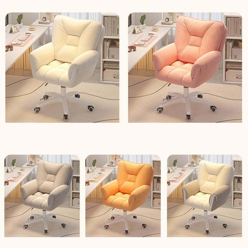 Modern Leather Velvet Steel Nylon Desk Chair