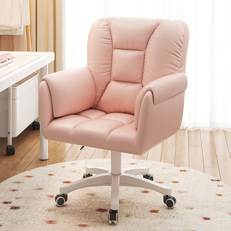 Modern Leather Velvet Steel Nylon Desk Chair