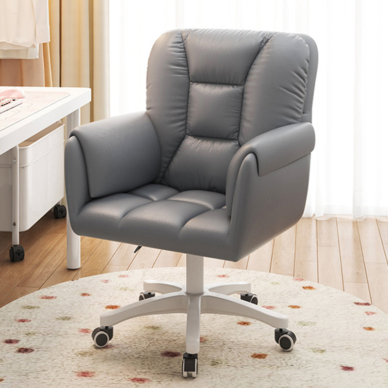 Modern Leather Velvet Steel Nylon Desk Chair