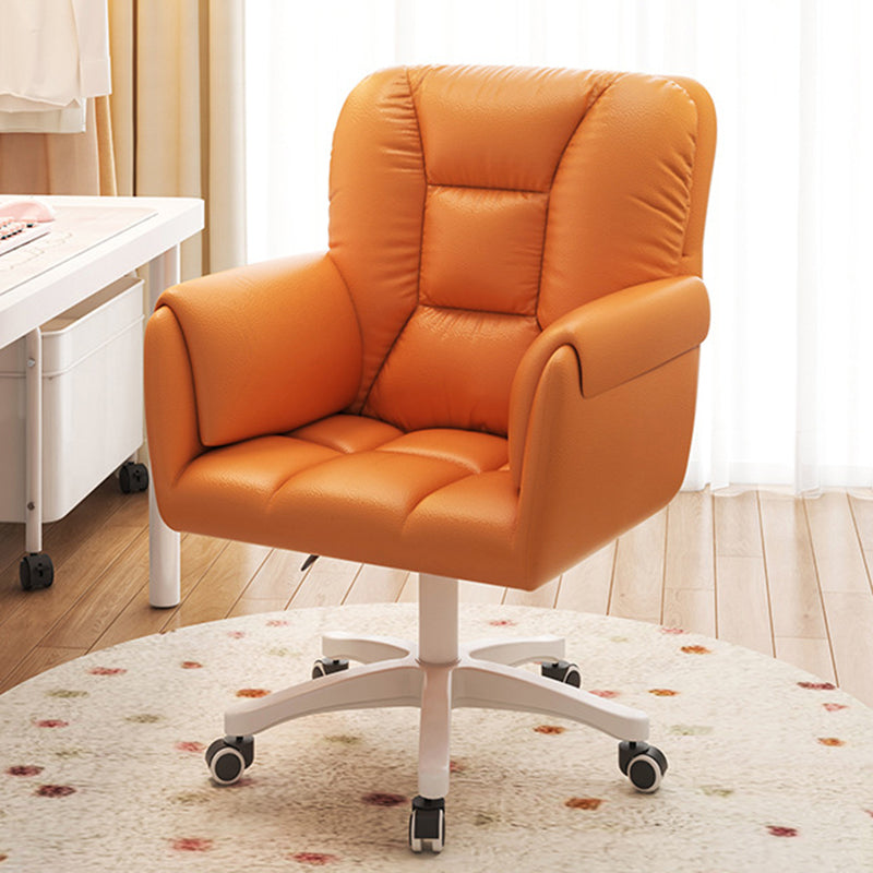 Modern Leather Velvet Steel Nylon Desk Chair