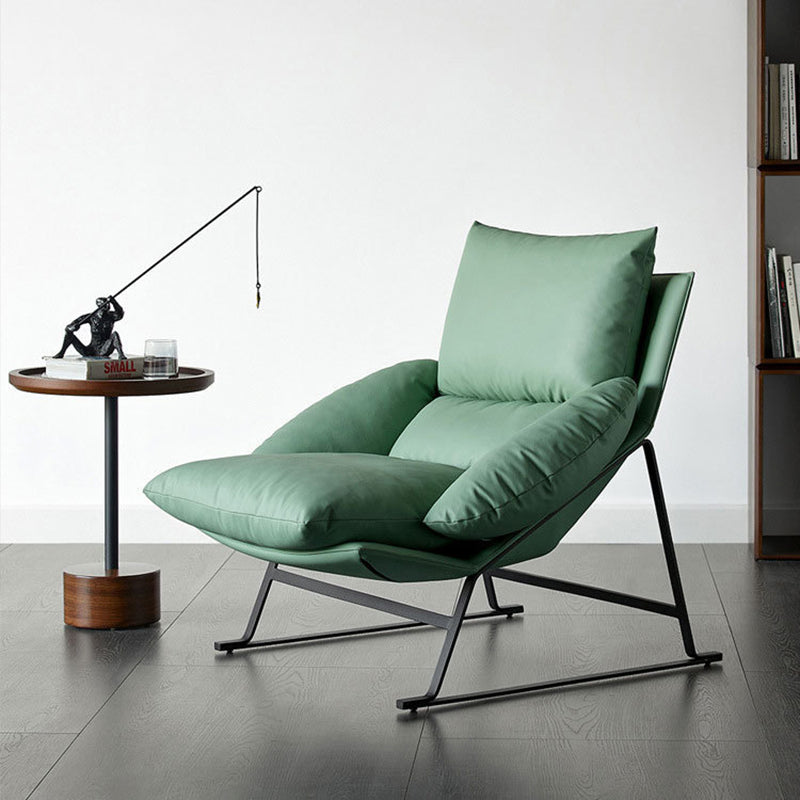 Scandinavian Cotton Down Cushion Carbon Steel Accent Chair