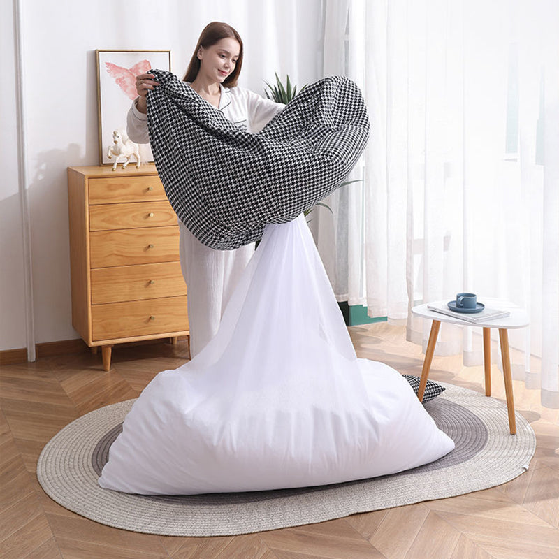 Cotton Particle Petal Lazy Round Sofa — Blue