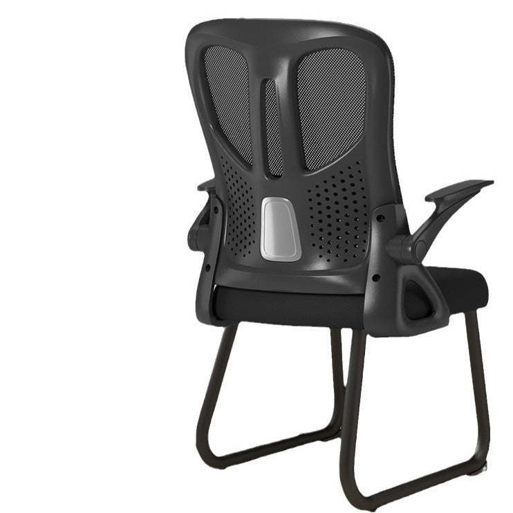 Minimalist mesh desk gray iron office chairs — Without Headrest / Sponge / Black