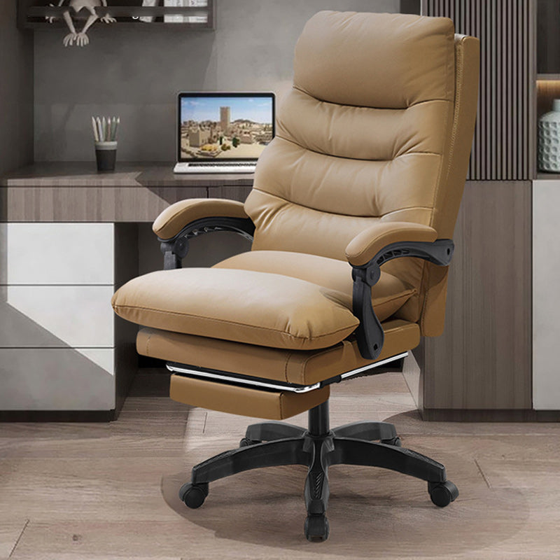 Modern Cowhide Steel Massage Desk Chair