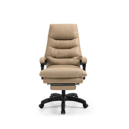 Modern Cowhide Steel Massage Desk Chair