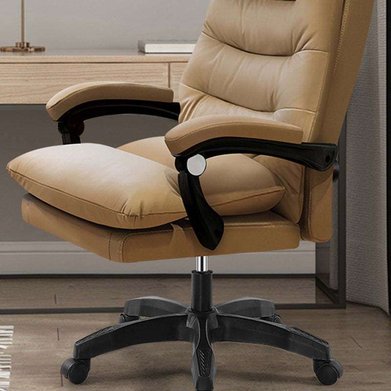 Modern Cowhide Steel Massage Desk Chair
