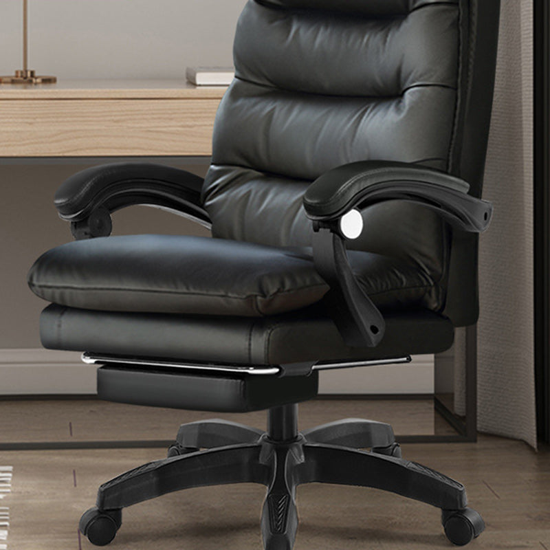 Modern Cowhide Steel Massage Desk Chair