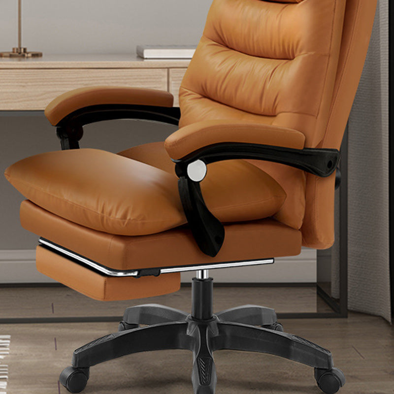 Modern Cowhide Steel Massage Desk Chair