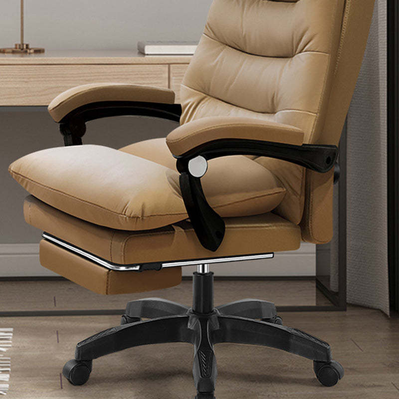 Modern Cowhide Steel Massage Desk Chair