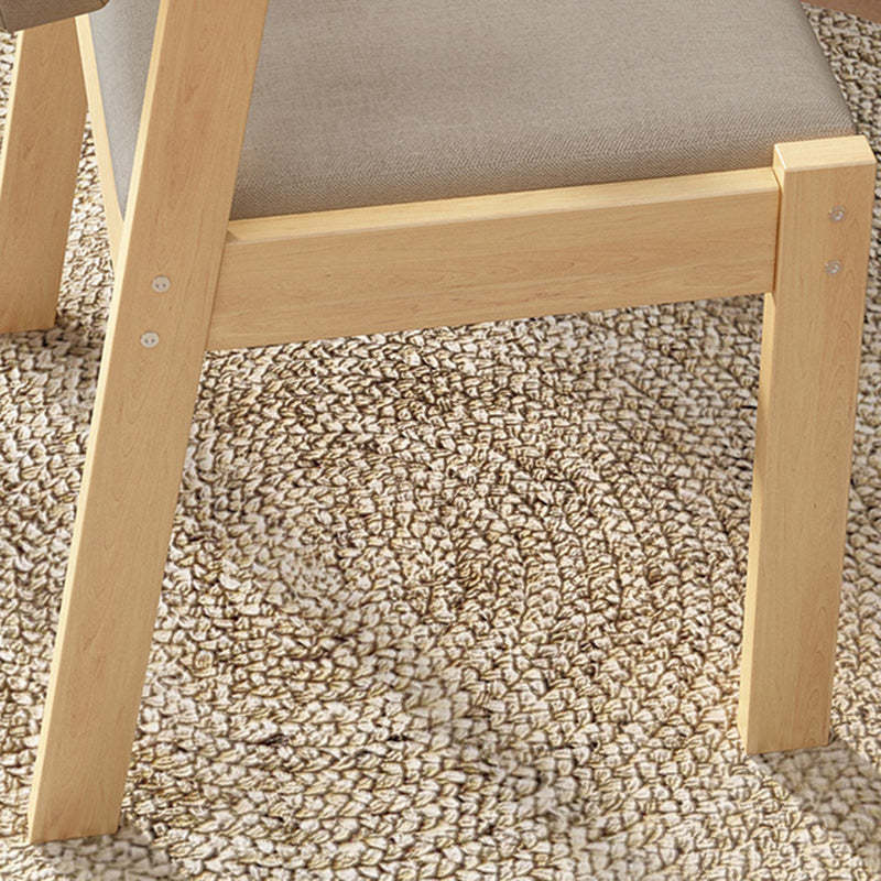 Modern Rubber Wood Fabric Leather Desk Chair
