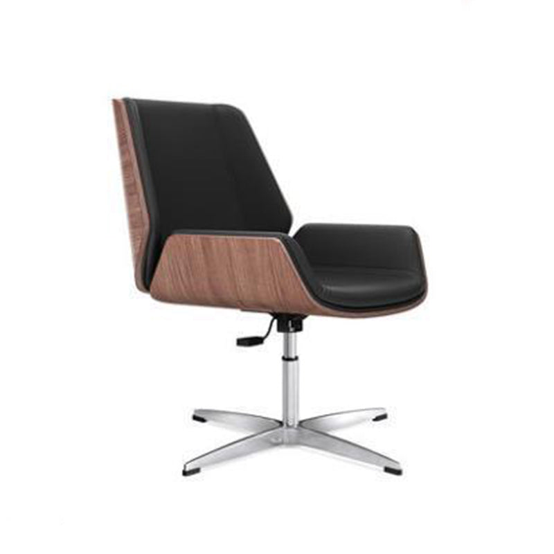 Nordic Leather Steel Swivel Desk Chair