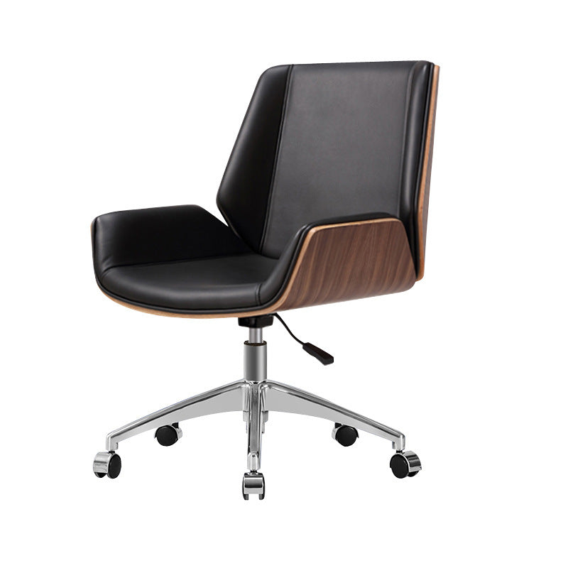 Nordic Leather Steel Swivel Desk Chair