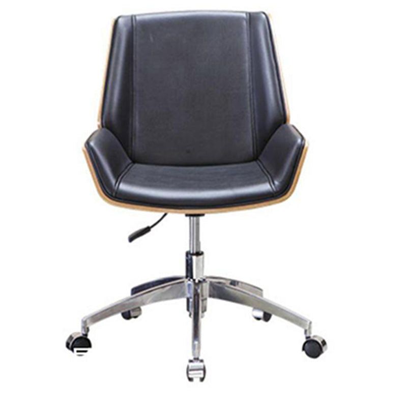 Nordic Leather Steel Swivel Desk Chair