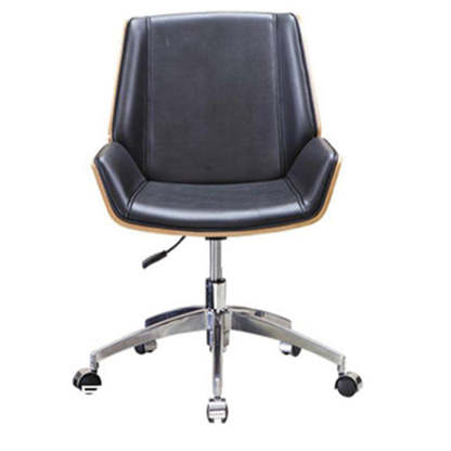 Nordic Leather Steel Swivel Desk Chair