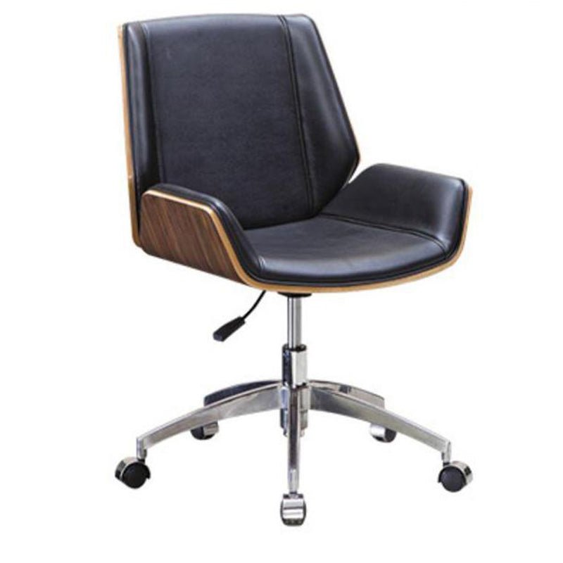 Nordic Leather Steel Swivel Desk Chair