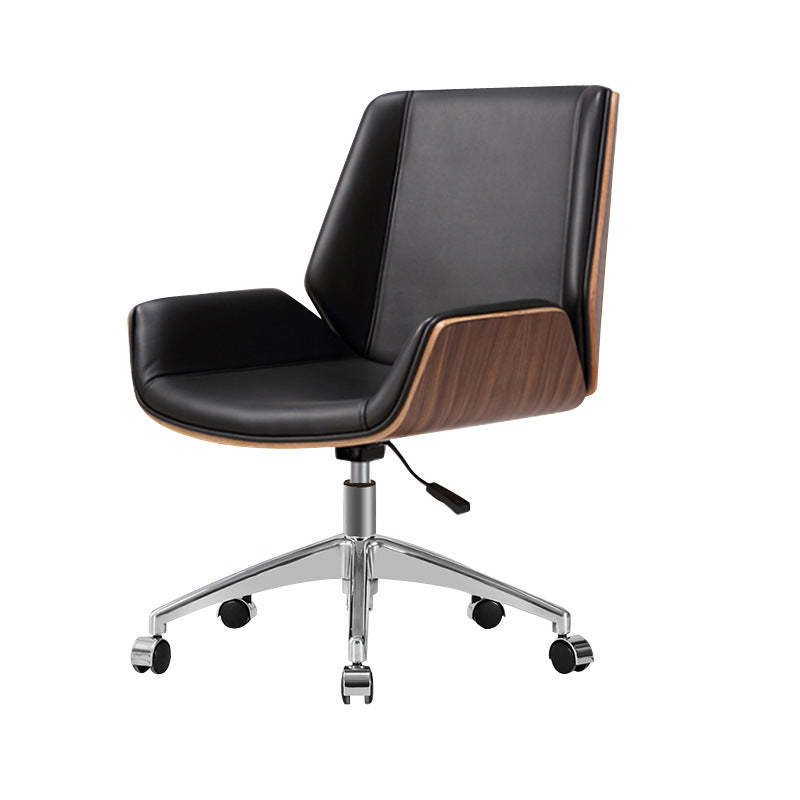 Nordic Leather Steel Swivel Desk Chair