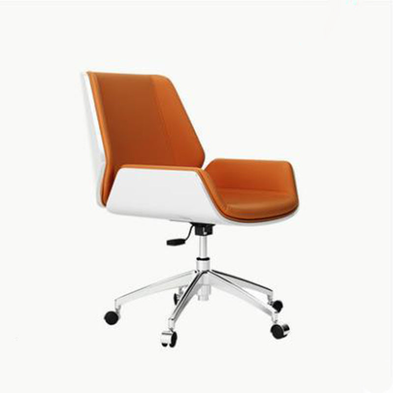 Nordic Leather Steel Swivel Desk Chair