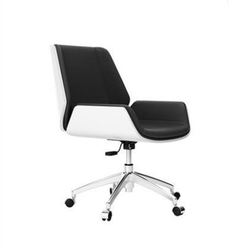 Nordic Leather Steel Swivel Desk Chair