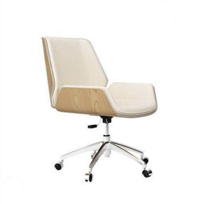 Nordic Leather Steel Swivel Desk Chair