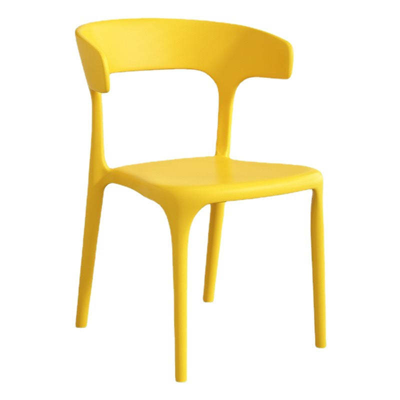 Scandinavian Plastic Hollow Stackable Dining Chair