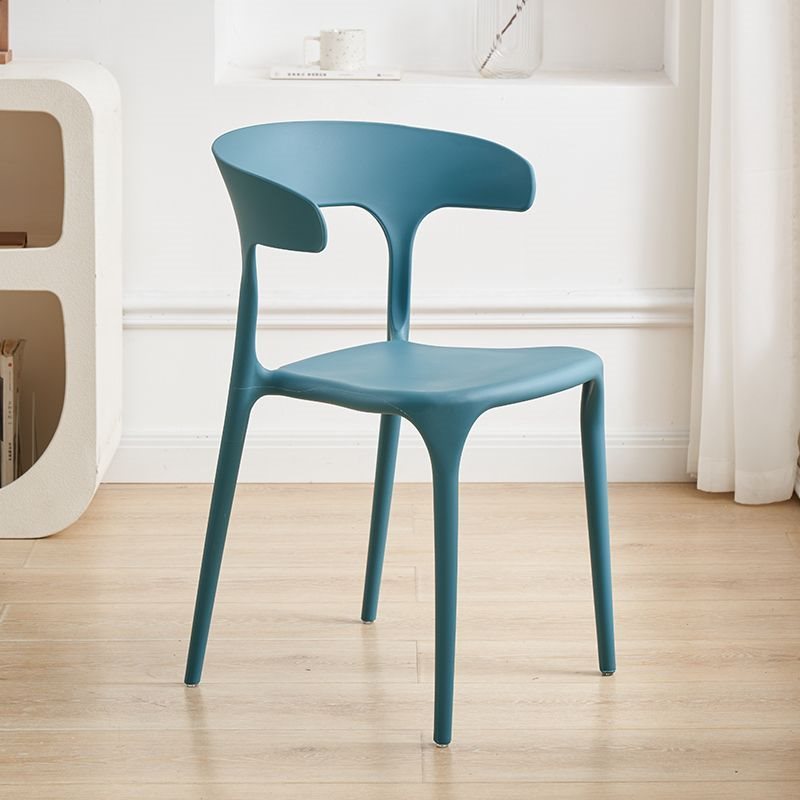Nordic hollow stackable dining chairs & benches for living room — Navy Blue