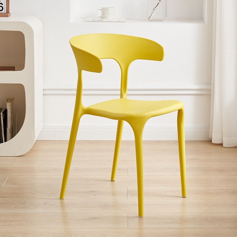 Scandinavian Plastic Hollow Stackable Dining Chair