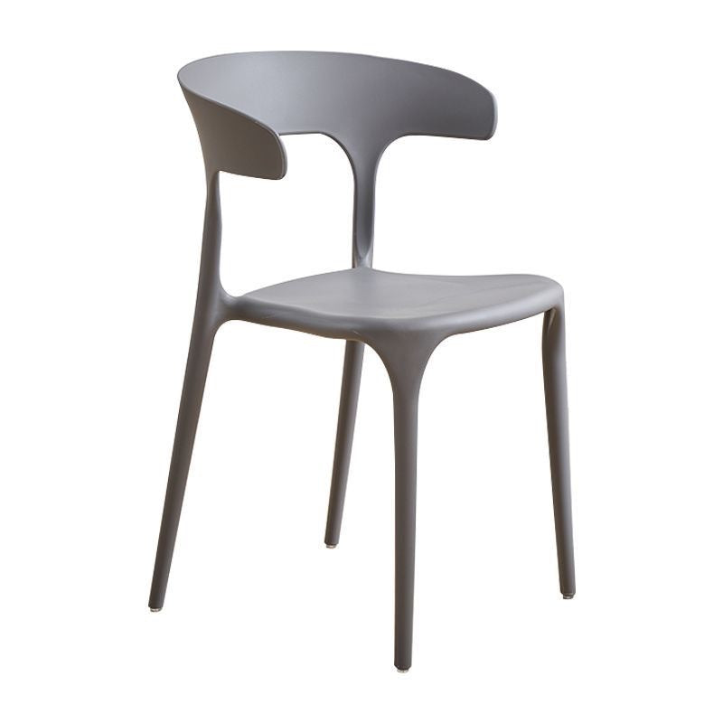 Scandinavian Plastic Hollow Stackable Dining Chair