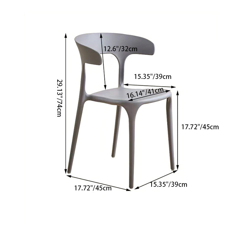 Scandinavian Plastic Hollow Stackable Dining Chair — Light Green