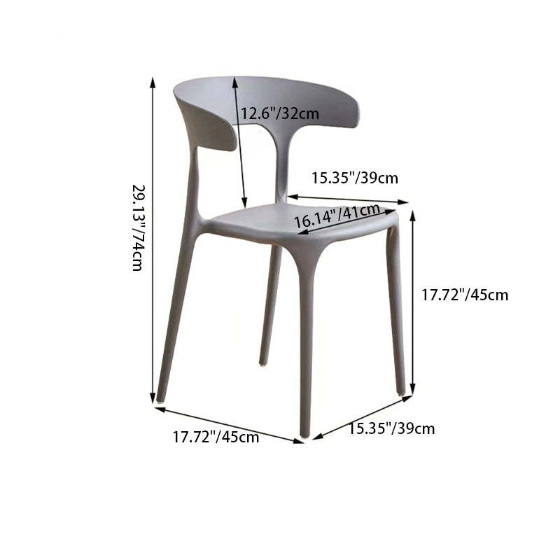 Scandinavian Plastic Hollow Stackable Dining Chair — Light Green