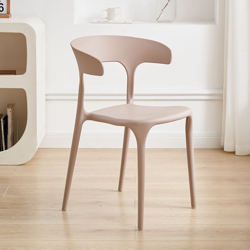 Scandinavian Plastic Hollow Stackable Dining Chair
