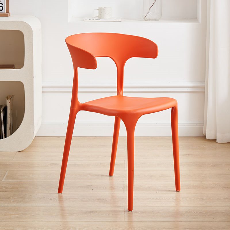 Scandinavian Plastic Hollow Stackable Dining Chair
