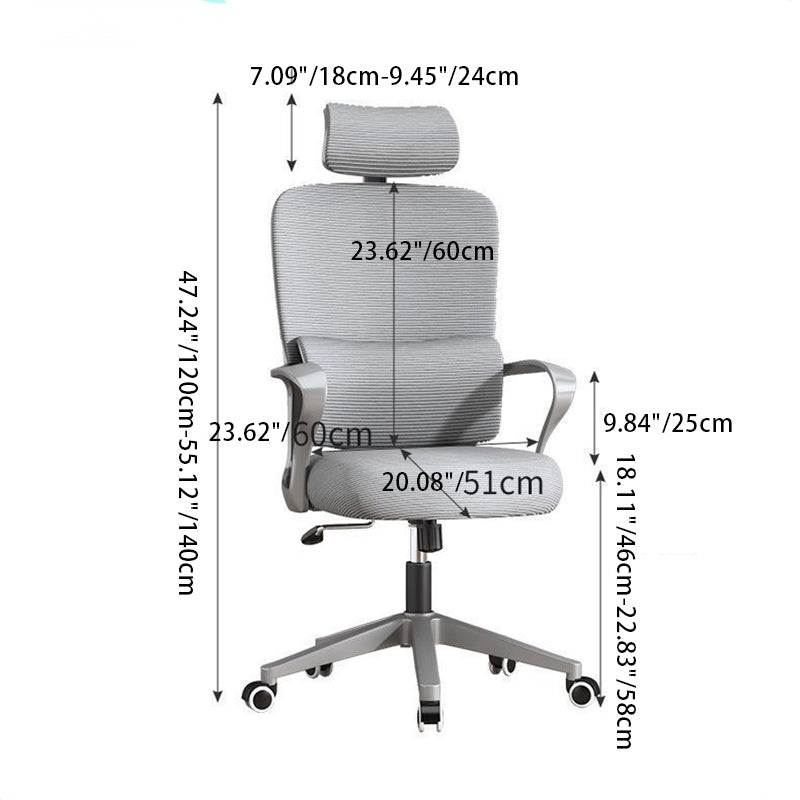 Modern Mesh Metal Breathable Lift Desk Chair — B - With Footrest / Gray