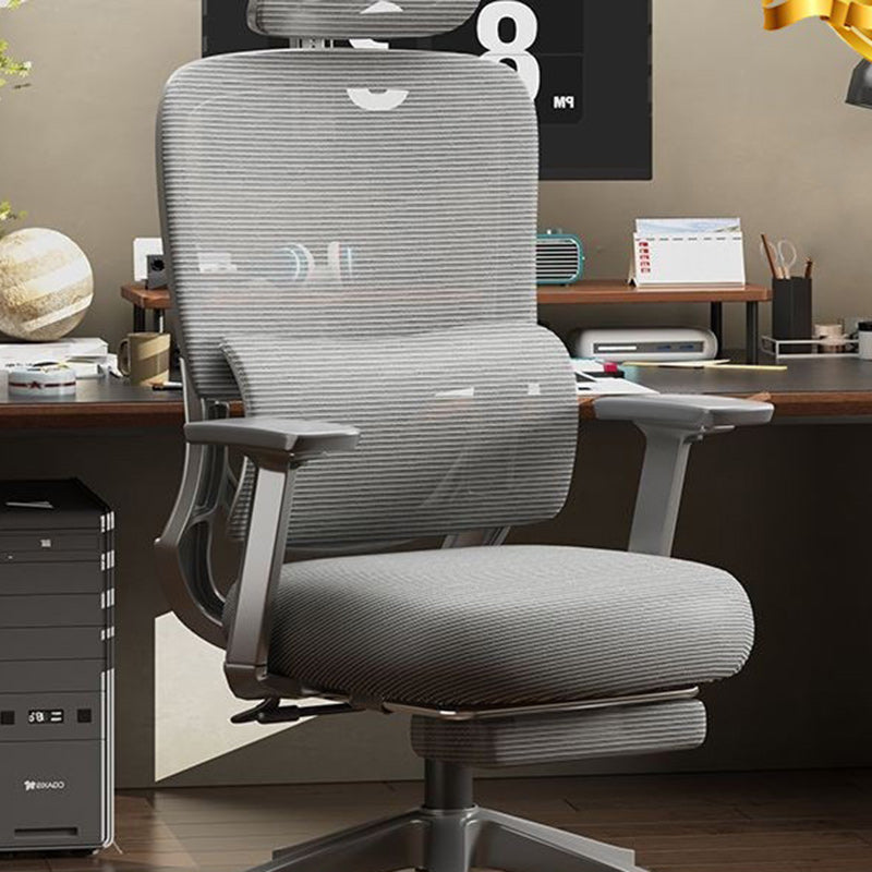 Modern Mesh Metal Breathable Lift Desk Chair — B - With Footrest / Black