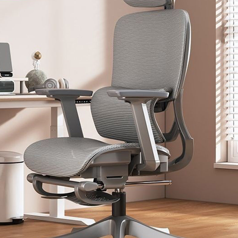Modern Mesh Metal Breathable Lift Desk Chair — B - Without Footrest / Black